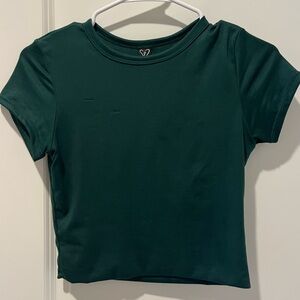 Dark green baby tee